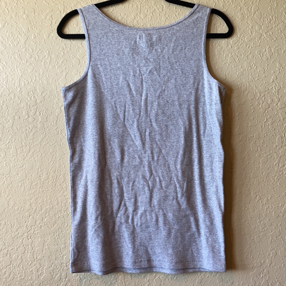 Gray Ribbed Tank Top - Picture 4 of 6